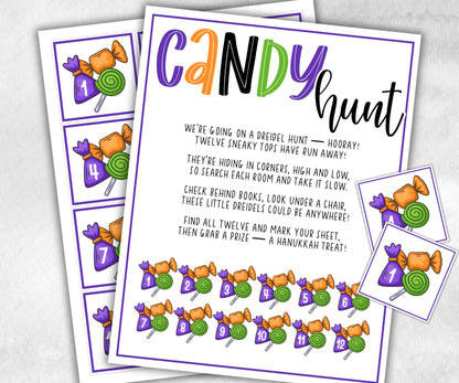 Halloween Candy Scavenger Hunt, Kids Halloween Candy theme party, Candy Birthday Party game, Spooky Party Game, Kids halloween candy games-Halloween Printables -TheHustlingCatLady-Party Games