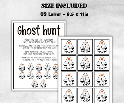 Halloween Ghost Scavenger Hunt, Kids Halloween Ghost theme party, Ghost Birthday Party game, Spooky Party Game, Find the Ghost party games-Halloween Printables -TheHustlingCatLady-Party Games