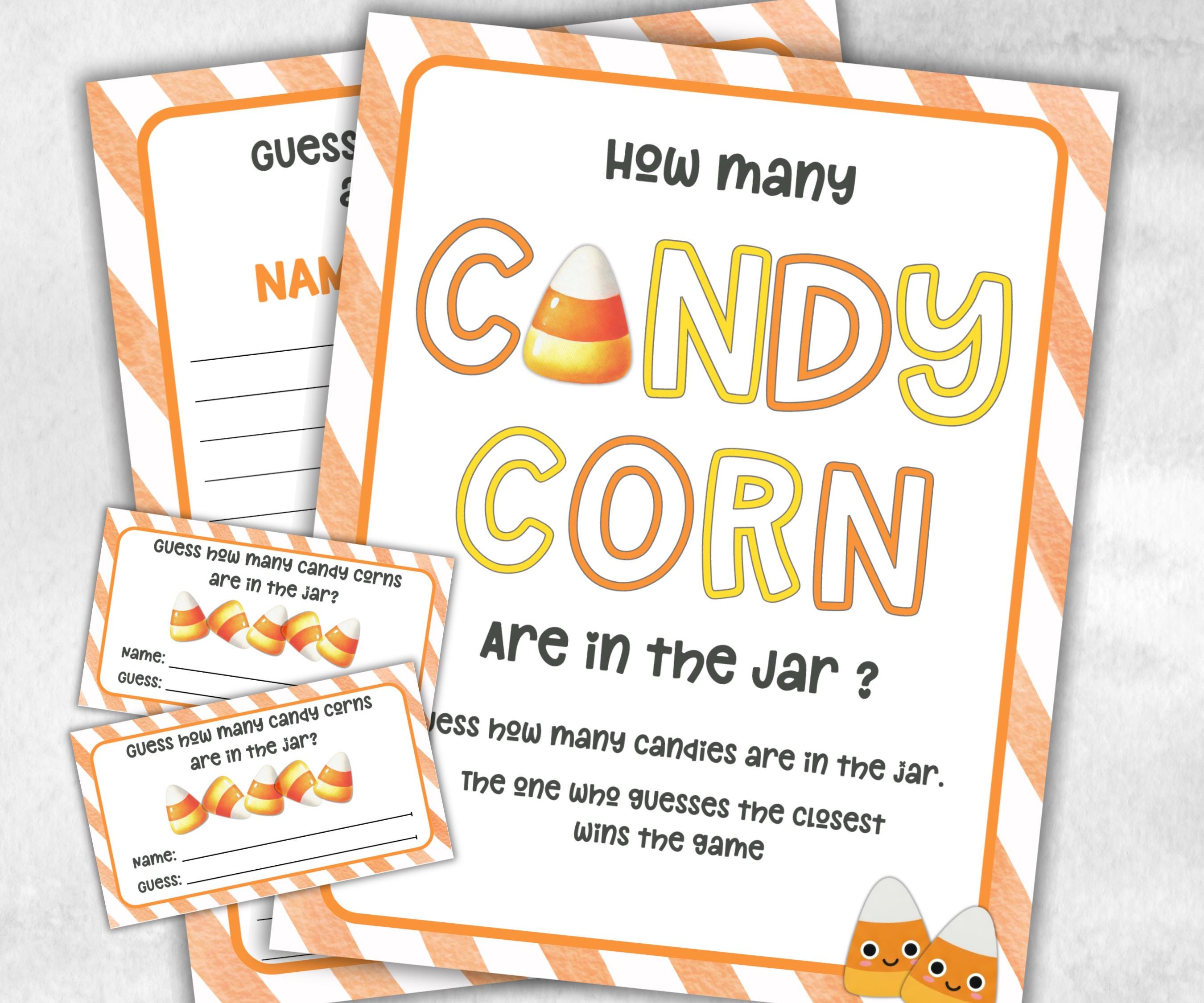 How Many candies Guessing Game, Office Halloween Party Games & Party Supplies, Printable Indoor Family Holiday Icebreaker, adult game night-Halloween Printables -TheHustlingCatLady-Party Games