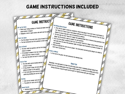 New Years Friendly Feud, NYE Party, Printable Adult Teen Activity, New Year Quiz, Group Game Show, Winter Party activity, girls night games-New Year&#39;s -TheHustlingCatLady-Party Games