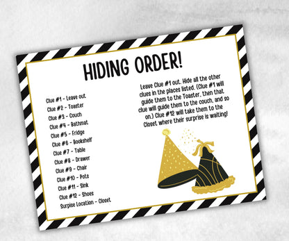 New Years Eve Indoor Treasure Hunt Kids, Printable New Year Party Games, New Year Activity, New Year Scavenger, Nye Treasure Hunt Clues-New Year&#39;s -TheHustlingCatLady-Party Games