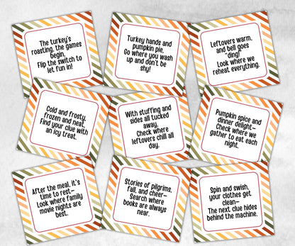 Friendsgiving Indoor Scavenger Hunt Game, Printable Riddle Quiz, Adventure for Kid, Fall Autumn activity, Friendsgiving game, Family Holiday-Thanksgiving -TheHustlingCatLady-Party Games