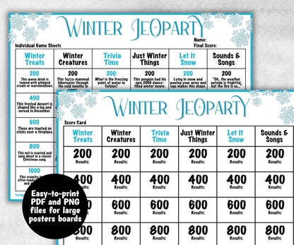 Holiday Winter Jeoparty Trivia Game, Fun Family Activity, Holiday Quiz, Holiday Party Challenge, Holiday, Festive Quiz, Group word Game-Christmas -TheHustlingCatLady-Party Games
