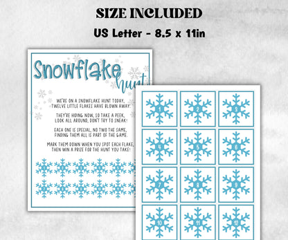 Snowflake Scavenger Hunt, Kids Snowflake theme party, Snowflake Birthday Party game, Winter indoor Game,frosty Snowflake, spot the snowflake-Christmas -TheHustlingCatLady-Party Games