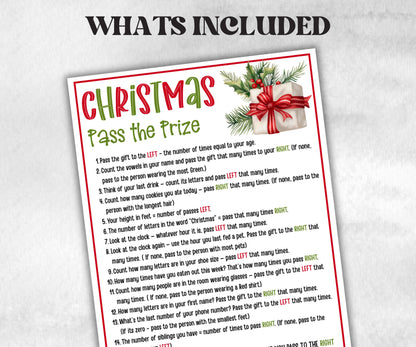 Pass the Present Christmas game, Left Right Game, Pass the parcel, Christmas party, Pass the prize, Gift exchange game, Large group games-Christmas -TheHustlingCatLady-Party Games
