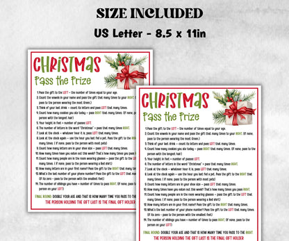 Pass the Present Christmas game, Left Right Game, Pass the parcel, Christmas party, Pass the prize, Gift exchange game, Large group games-Christmas -TheHustlingCatLady-Party Games