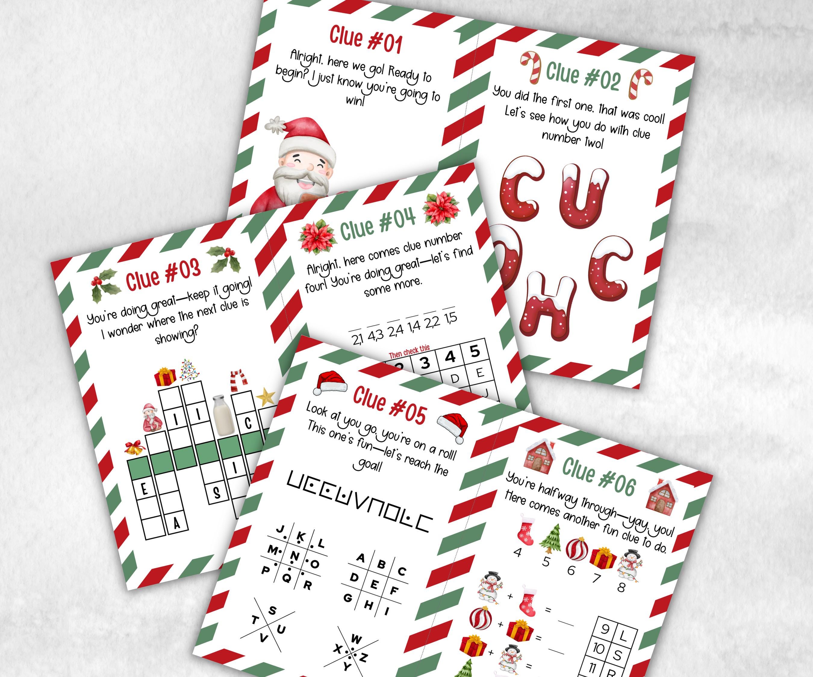 Kids Christmas Indoor Treasure Hunt, Treasure Scavenger Clues, Xmas Printable Activity, Christian Holiday Game, Holiday Kids Game fun ideas-Christmas -TheHustlingCatLady-Party Games