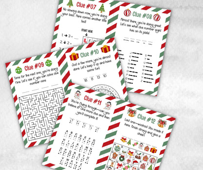 Kids Christmas Indoor Treasure Hunt, Treasure Scavenger Clues, Xmas Printable Activity, Christian Holiday Game, Holiday Kids Game fun ideas-Christmas -TheHustlingCatLady-Party Games