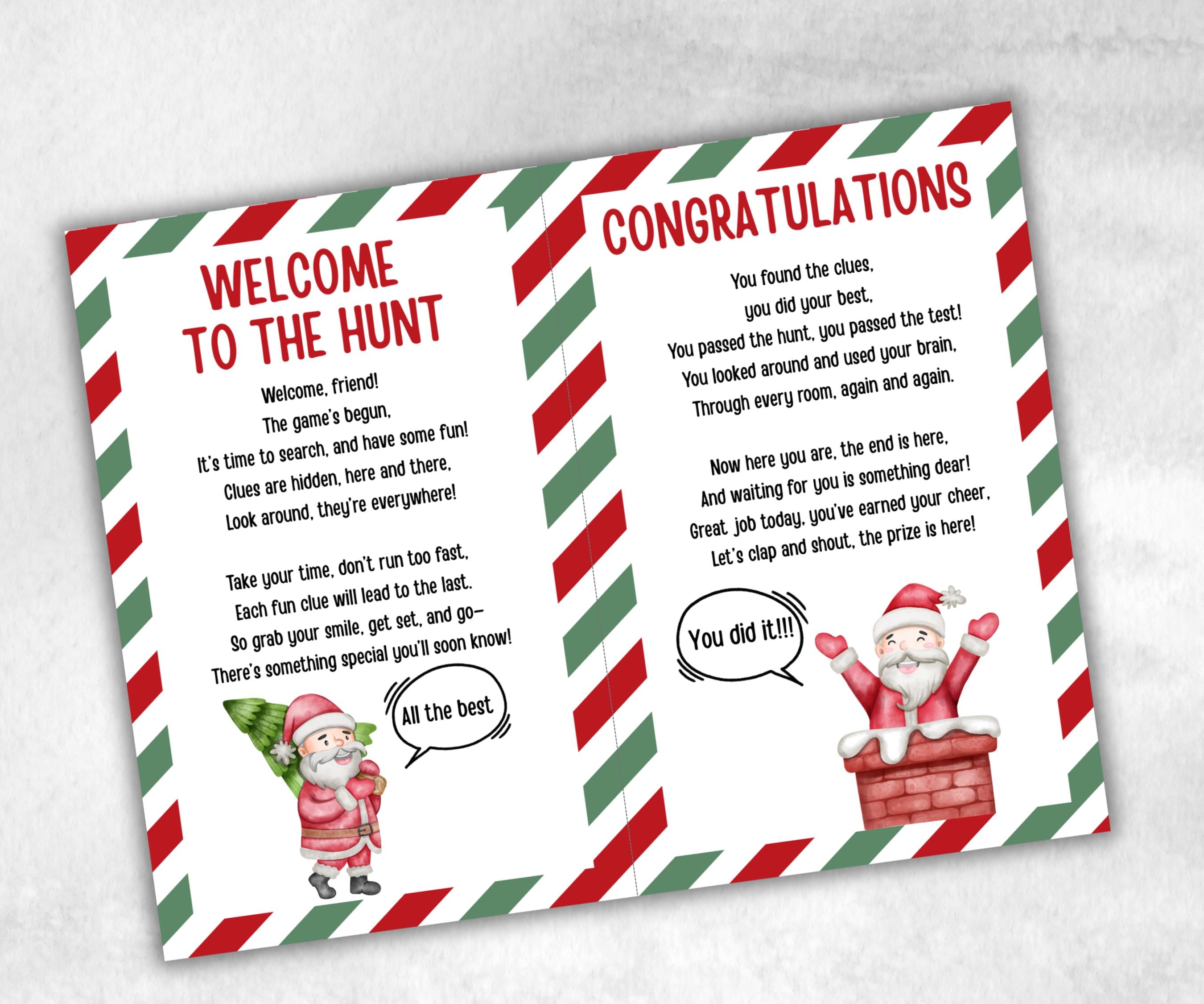 Kids Christmas Indoor Treasure Hunt, Treasure Scavenger Clues, Xmas Printable Activity, Christian Holiday Game, Holiday Kids Game fun ideas-Christmas -TheHustlingCatLady-Party Games