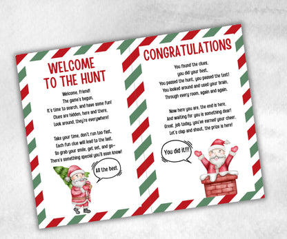 Kids Christmas Indoor Treasure Hunt, Treasure Scavenger Clues, Xmas Printable Activity, Christian Holiday Game, Holiday Kids Game fun ideas-Christmas -TheHustlingCatLady-Party Games