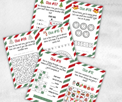 Indoor Treasure Scavenger Clues, Kids Christmas Treasure Hunt, Xmas Printable Activity, Christian Holiday Game, Holiday Kids Game fun ideas-Christmas -TheHustlingCatLady-Party Games