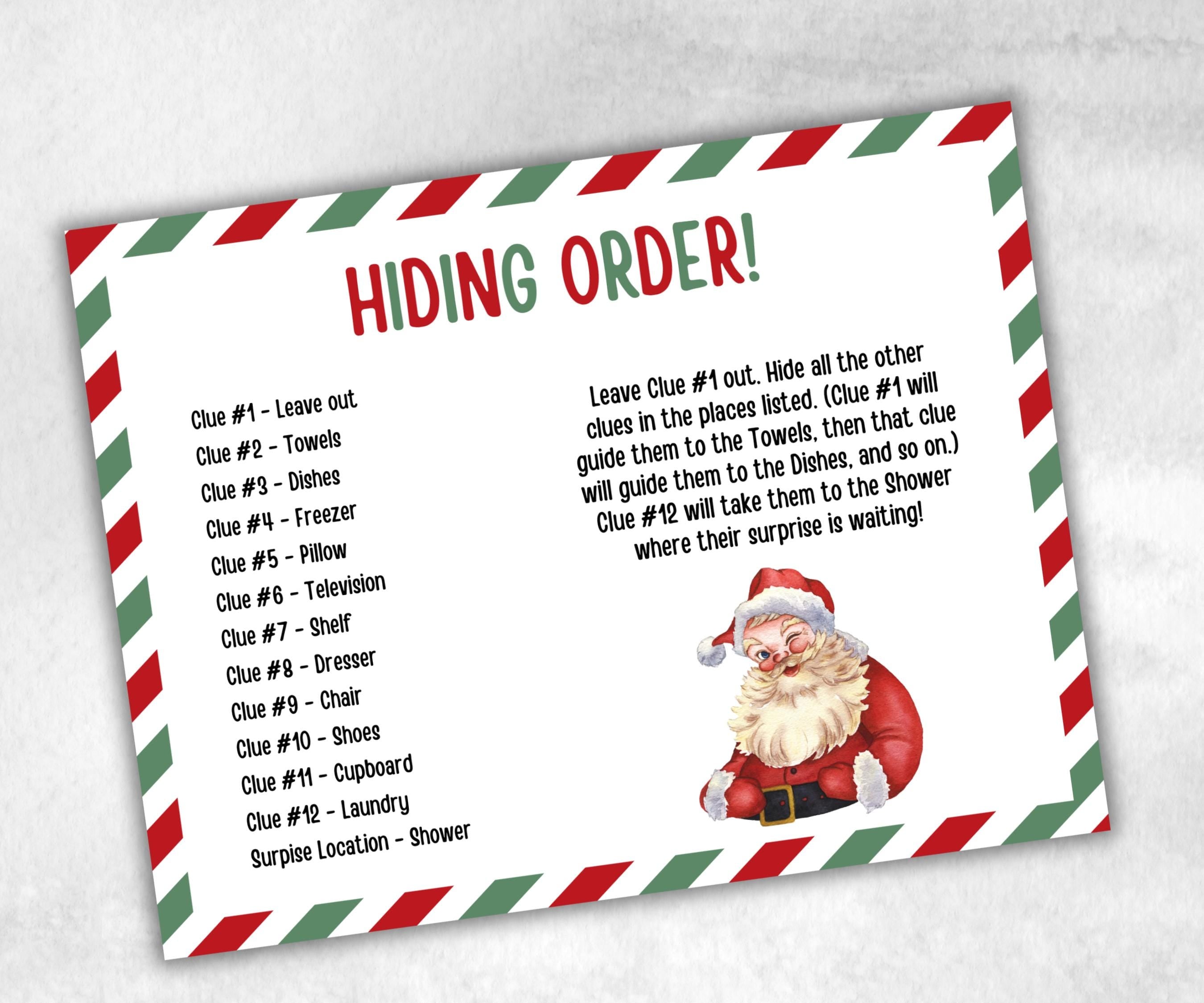 Indoor Treasure Scavenger Clues, Kids Christmas Treasure Hunt, Xmas Printable Activity, Christian Holiday Game, Holiday Kids Game fun ideas-Christmas -TheHustlingCatLady-Party Games