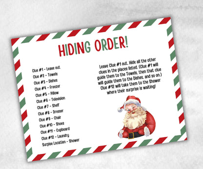 Indoor Treasure Scavenger Clues, Kids Christmas Treasure Hunt, Xmas Printable Activity, Christian Holiday Game, Holiday Kids Game fun ideas-Christmas -TheHustlingCatLady-Party Games