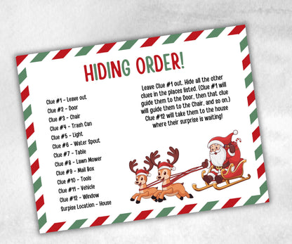 Outdoor Treasure Scavenger Clues, Kids Christmas Treasure Hunt, Xmas Printable Activity, Christian Holiday Game, Holiday Kids Game fun ideas-Christmas -TheHustlingCatLady-Party Games