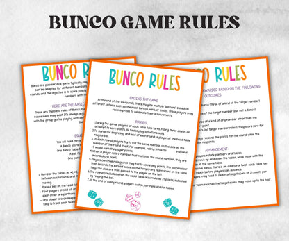 Happy Birthday Bunco, Birthday Party ideas, Printable Party Favors, Score Sheet, Ghost player, Tally Sheets, Birthday Gift, Family reunion- -TheHustlingCatLady-Party Games