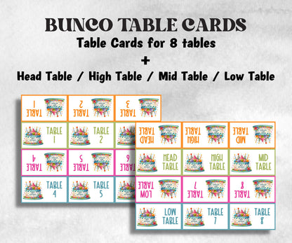 Happy Birthday Bunco, Birthday Party ideas, Printable Party Favors, Score Sheet, Ghost player, Tally Sheets, Birthday Gift, Family reunion- -TheHustlingCatLady-Party Games