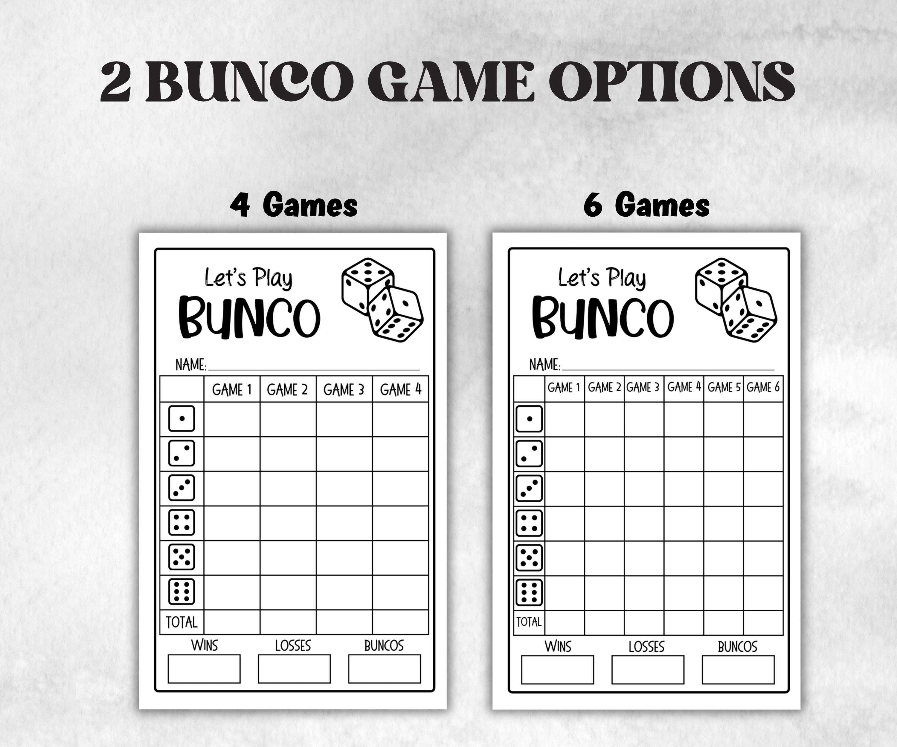 Black and White Bunco, Birthday Party ideas, Printable Party Favors, Score Sheet, Ghost player, Tally Sheets, Birthday Gift, Family reunion- -TheHustlingCatLady-Party Games
