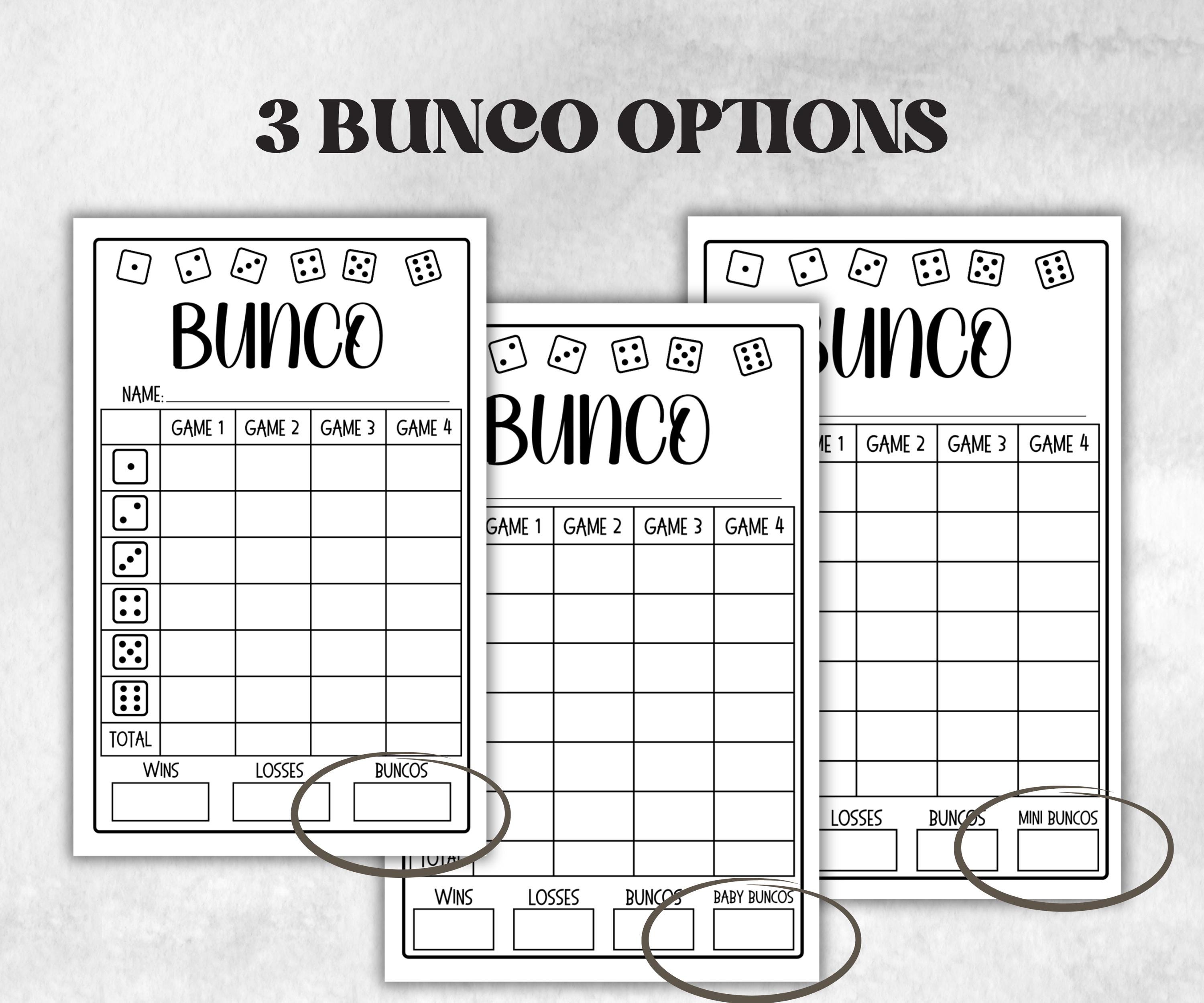 White and Black Bunco, Birthday Party ideas, Printable Party Favors, Score Sheet, Ghost player, Tally Sheets, Birthday Gift, Family reunion- -TheHustlingCatLady-Party Games
