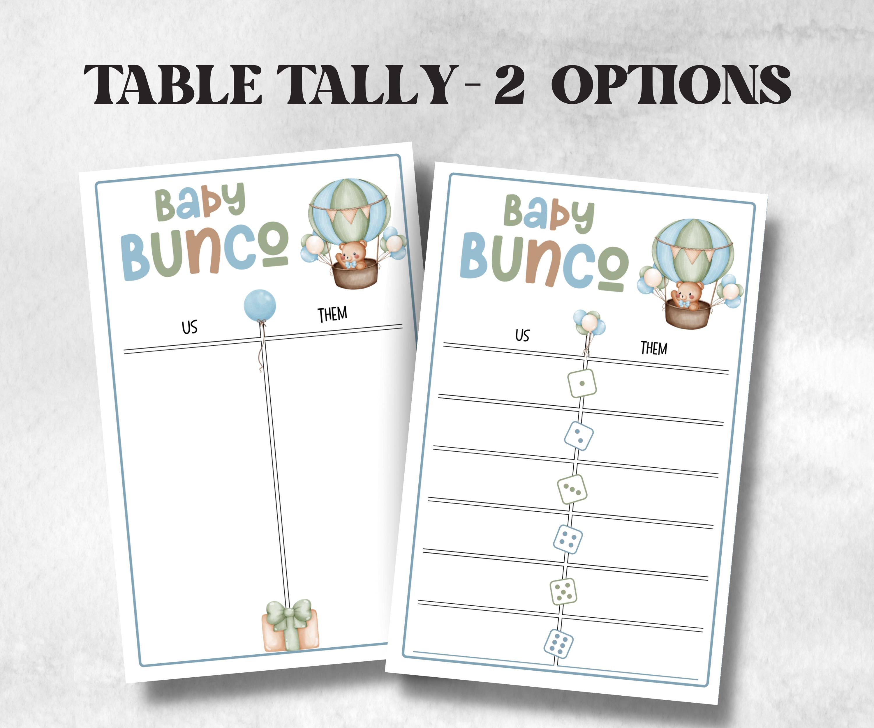 Baby shower Bunco, Baby shower Party ideas, Printable Party Favors, Score Sheet, Ghost player, Tally Sheets, Shower Gift, Family reunion- -TheHustlingCatLady-Party Games