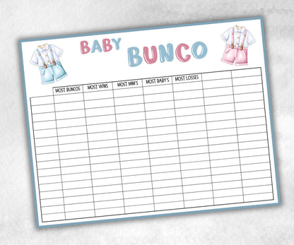 Pink and Blue Baby shower Bunco, Baby shower Party ideas, Printable Party Favors, Score Sheet, Ghost player, Tally Sheets, baby Shower Gift- -TheHustlingCatLady-Party Games