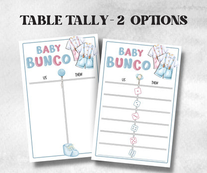 Pink and Blue Baby shower Bunco, Baby shower Party ideas, Printable Party Favors, Score Sheet, Ghost player, Tally Sheets, baby Shower Gift- -TheHustlingCatLady-Party Games