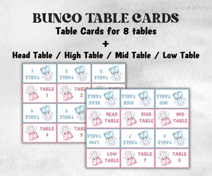 Pink and Blue Baby shower Bunco, Baby shower Party ideas, Printable Party Favors, Score Sheet, Ghost player, Tally Sheets, baby Shower Gift- -TheHustlingCatLady-Party Games
