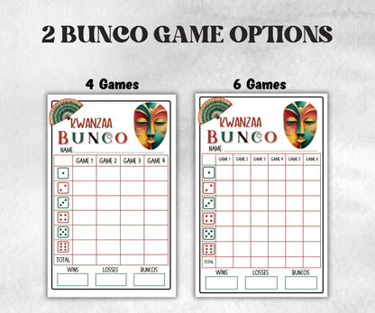 Kwanzaa Bunco Game, African Kids Adults Party, Group religious tradition game, Bunco Score Sheet, Tally cards, ghost player, Kinara Culture-Holidays -TheHustlingCatLady-Party Games