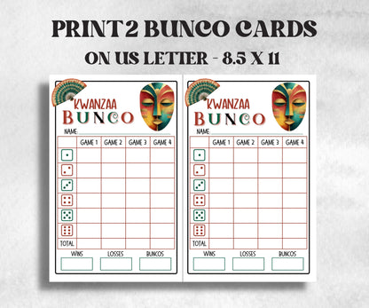 Kwanzaa Bunco Game, African Kids Adults Party, Group religious tradition game, Bunco Score Sheet, Tally cards, ghost player, Kinara Culture-Holidays -TheHustlingCatLady-Party Games