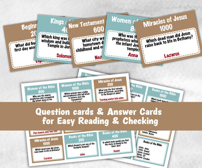 Bible Jeoparty Sunday School Game, Christian Bible Study, Youth Group, Womens Ministry, Printable kids adults game, Group Bible Retreat game-Christmas -TheHustlingCatLady-Party Games