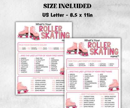 What is your roller skating name printable game, office party, daycare name, Name board sign, party decoration, Name tag, birthday nicknames-Holidays -TheHustlingCatLady-Stickers, Labels & Tags