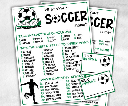 What is your Soccer name printable game, daycare name, Name board sign, party decoration, Name tag, birthday nicknames, soccer name game fun-Holidays -TheHustlingCatLady-Stickers, Labels & Tags