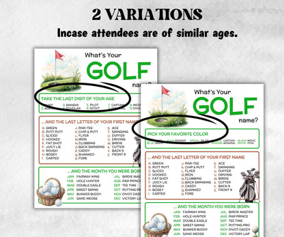 What is your Golf name printable game, office party, daycare name, Name board sign, party decoration, Name tag, birthday nicknames, sports-Holidays -TheHustlingCatLady-Stickers, Labels & Tags