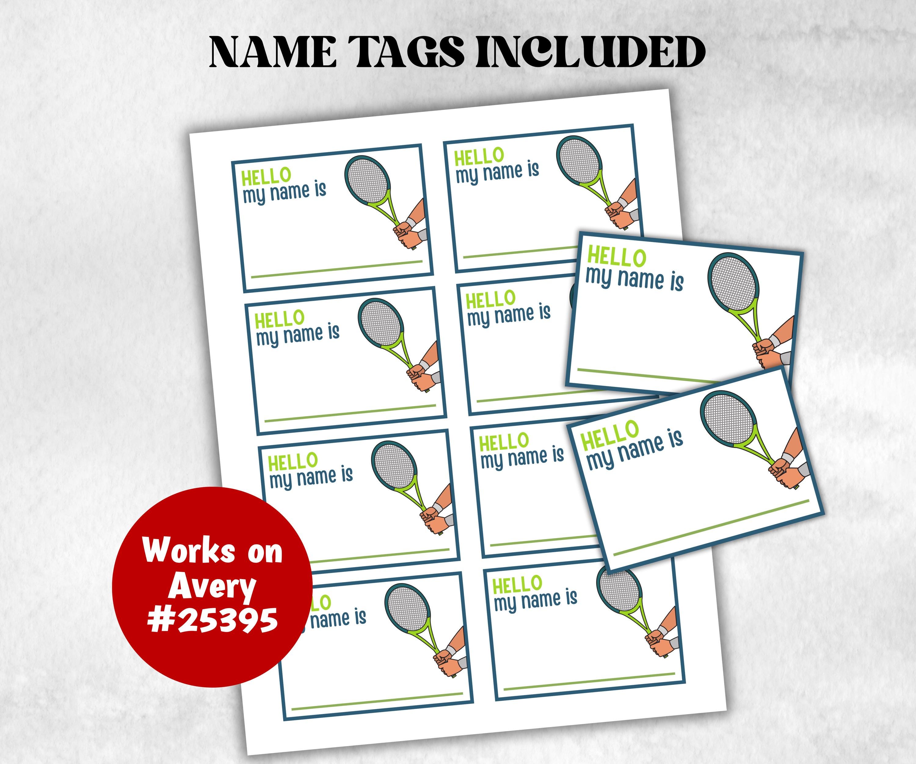 What is your Tennis name printable game, office party, daycare name, Name board sign, party decoration, Name tag, birthday nickname, sport-Holidays -TheHustlingCatLady-Stickers, Labels & Tags