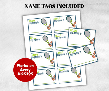 What is your Tennis name printable game, office party, daycare name, Name board sign, party decoration, Name tag, birthday nickname, sport-Holidays -TheHustlingCatLady-Party Games