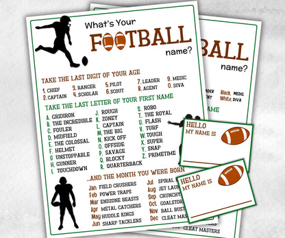 What is your Football name printable game, office party, daycare name, Name board sign, party decoration, Name tag, birthday nickname, sport-Holidays -TheHustlingCatLady-Stickers, Labels & Tags
