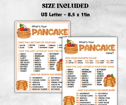 What is your Pancake name printable game, office party, daycare, Name board sign, party decoration, Name tag, birthday nickname, summer fun-Holidays -TheHustlingCatLady-Stickers, Labels & Tags