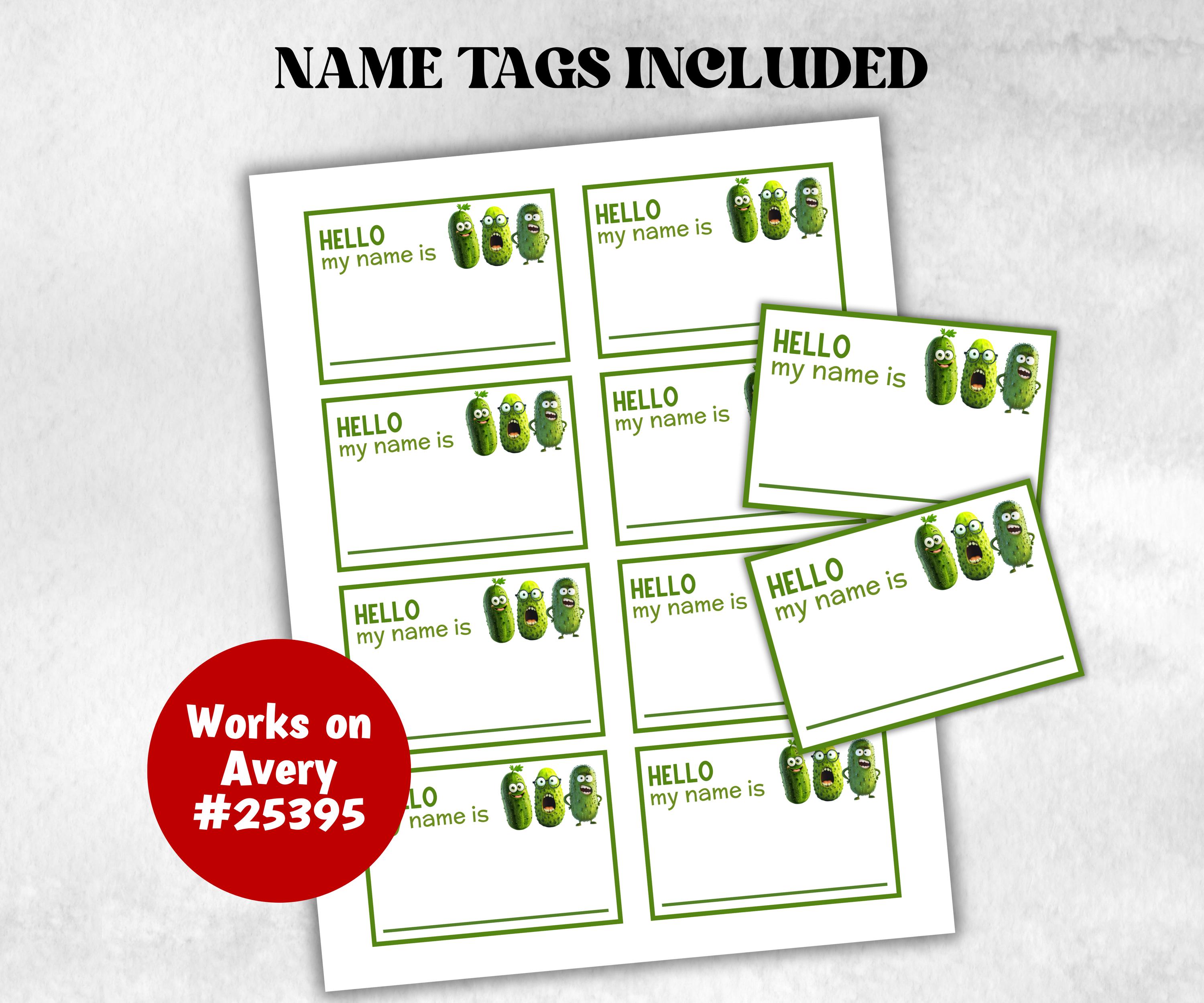 What is your Pickle name printable game, office party, daycare, Name board sign, party decoration, Name tag, birthday nickname, summer fun-Holidays -TheHustlingCatLady-Stickers, Labels & Tags
