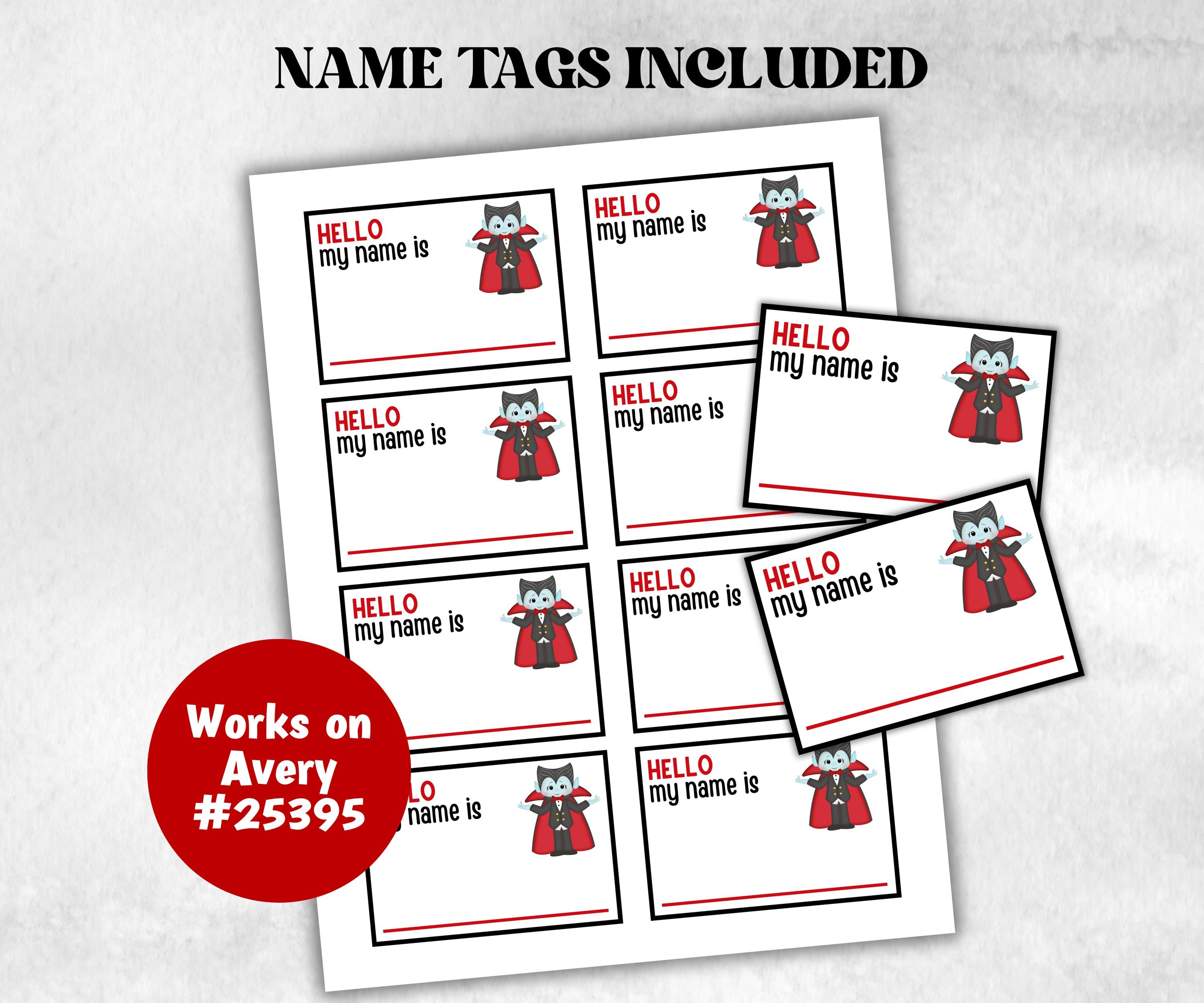 What is your Vampire name printable game, office party, daycare halloween, Name board sign, party decoration, Name tag, birthday nickname-Halloween Printables -TheHustlingCatLady-Party Games