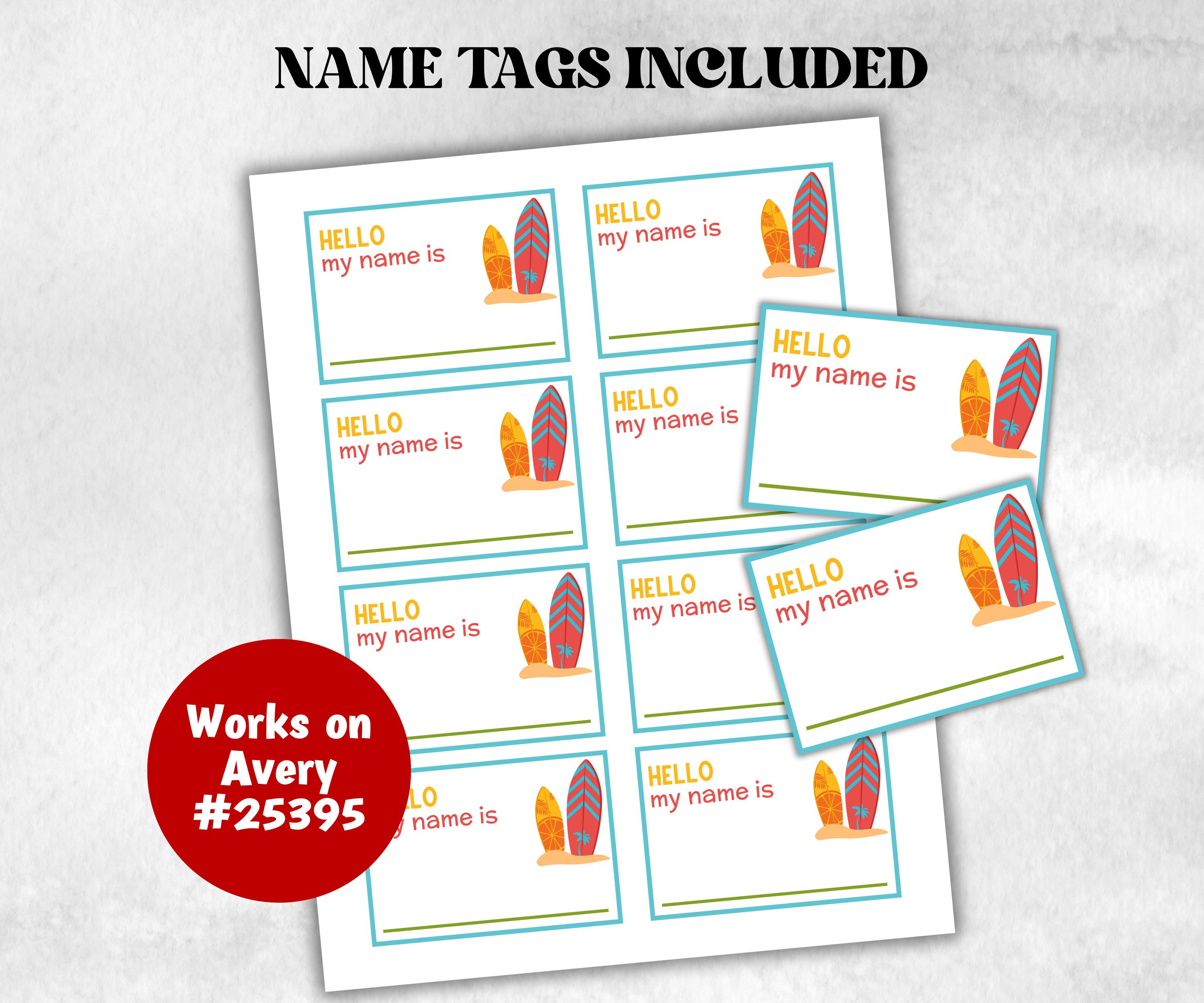 What is your Surfer name printable game, office party, daycare Name board sign, party decoration, Name tag, birthday nickname, summer beach-Holidays -TheHustlingCatLady-Party Games