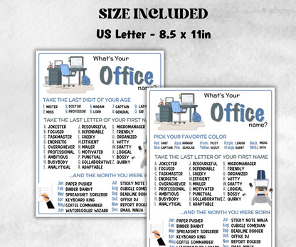 What is your Office name printable game, office party, daycare Name board sign, party decoration, Name tag, birthday nickname, team building-Holidays -TheHustlingCatLady-Party Games