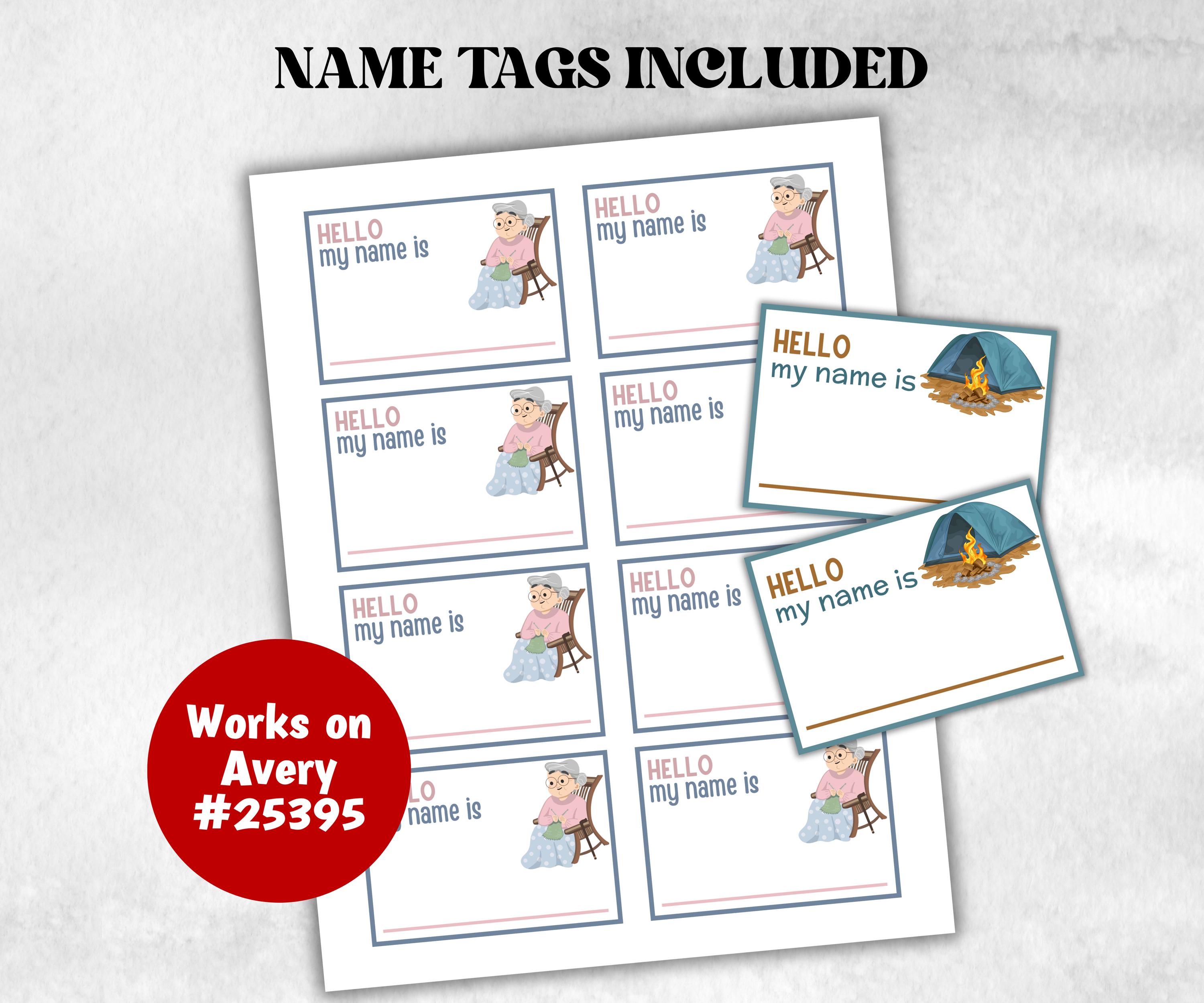 What is your Granny name printable game, office party, daycare Name board sign, party decoration, Name tag, birthday nickname, summer games-Holidays -TheHustlingCatLady-Party Games