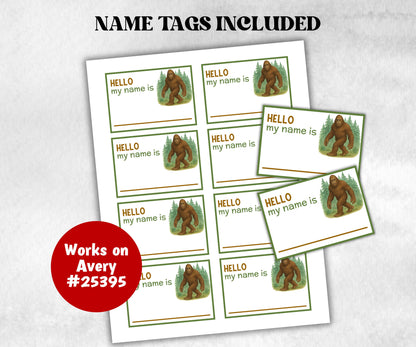 What is your Big Foot name, office party, daycare Name board sign, party decoration, Name tag, birthday nickname, summer winter forest games-Holidays -TheHustlingCatLady-Party Games