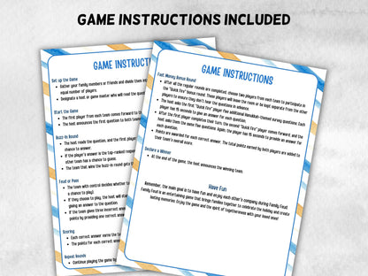 Hanukkah Family Friendly Feud game, Hanukkah Teen Games, Printables Activities, Mensch Hanukkah Quiz, Chanukah Games, Chunukah Trivia Game-Sports Printables -TheHustlingCatLady-Party Games