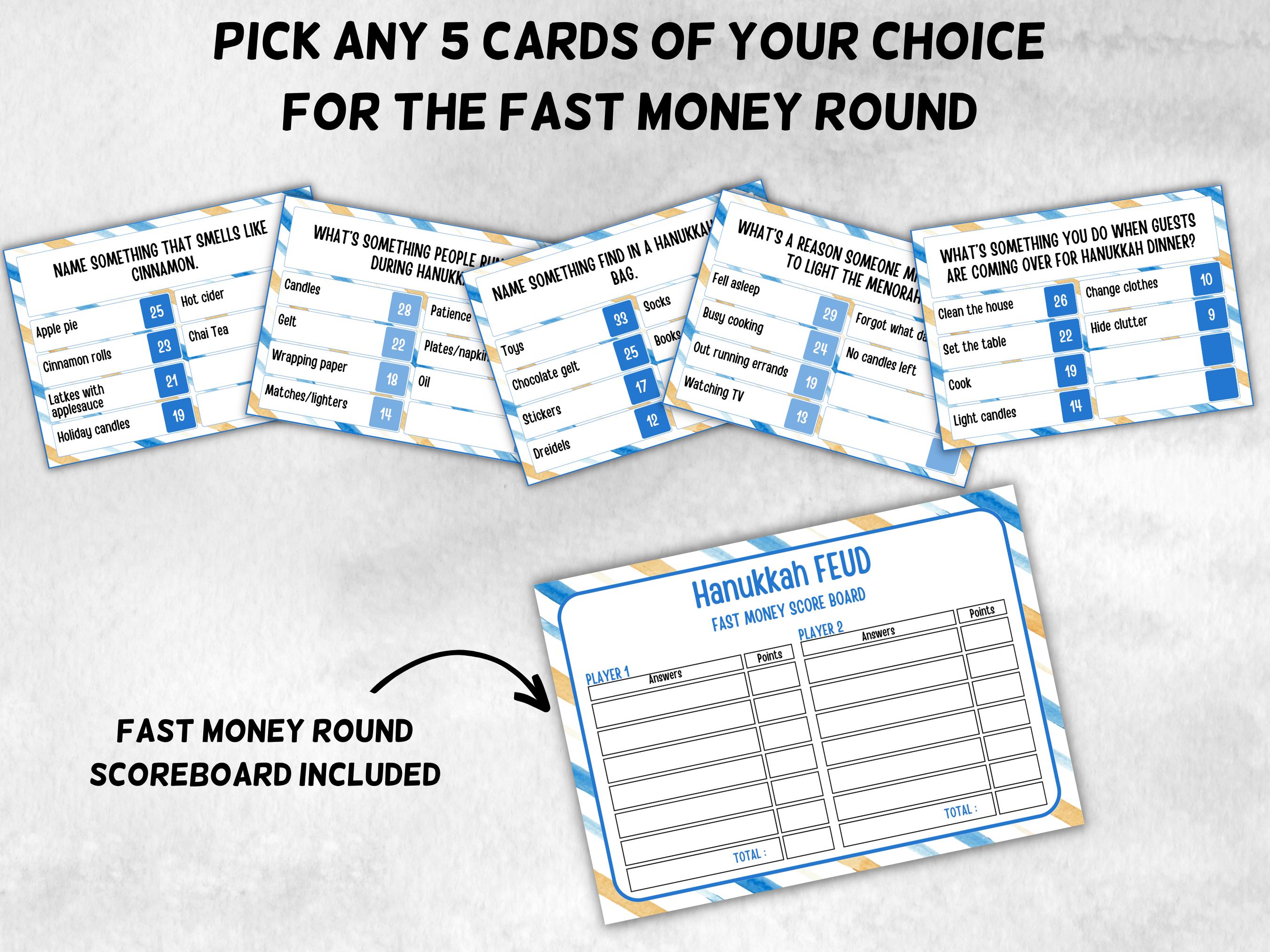 Hanukkah Family Friendly Feud game, Hanukkah Teen Games, Printables Activities, Mensch Hanukkah Quiz, Chanukah Games, Chunukah Trivia Game-Sports Printables -TheHustlingCatLady-Party Games