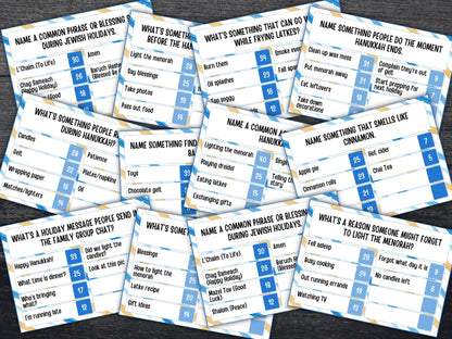 Hanukkah Family Friendly Feud game, Hanukkah Teen Games, Printables Activities, Mensch Hanukkah Quiz, Chanukah Games, Chunukah Trivia Game-Sports Printables -TheHustlingCatLady-Party Games