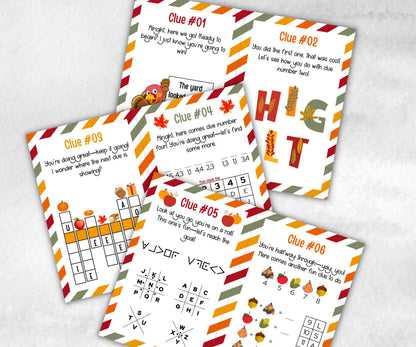 Outdoor Treasure Hunt Game, Printable Turkey hunt, Outdoor adventure, Fall Autumn activity, Friendsgiving game, Family Holiday Quiz-Thanksgiving -TheHustlingCatLady-Party Games