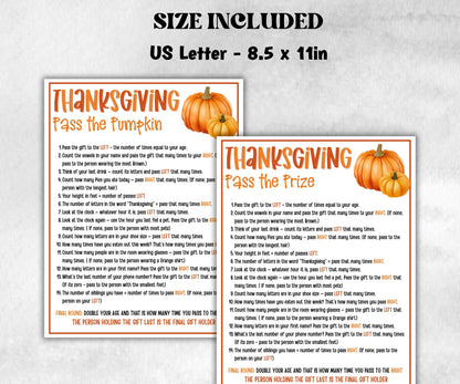 Pass the Pumpkin game, Left Right Game, Gift Exchange,Pass the present, pass the parcel, Office Party Icebreaker, Family Reunion Icebreaker-Thanksgiving -TheHustlingCatLady-Party Games