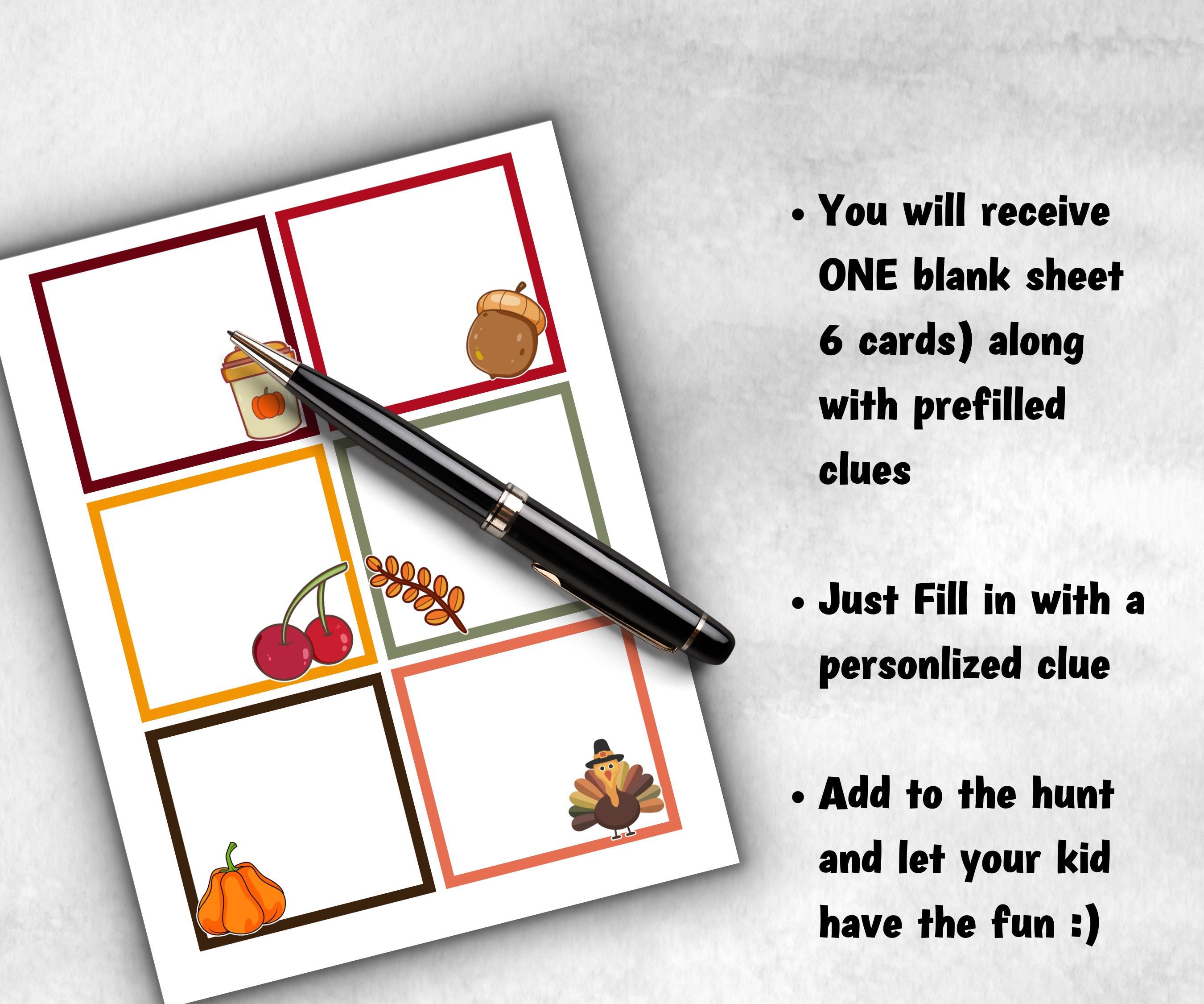 Thanksgiving Indoor Scavenger Hunt Game, Printable Riddle Quiz, Adventure for Kid, Fall Autumn activity, Friendsgiving game, Family Holiday-Thanksgiving -TheHustlingCatLady-Party Games