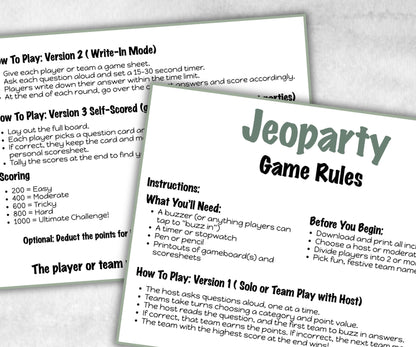 Nativity Jeoparty, Christian Bible Study, Bible Jeoparty For Adult And Teen, Bible Friendly Family Feud, Bible Family Feud, Youth Group Game-Christmas -TheHustlingCatLady-Party Games