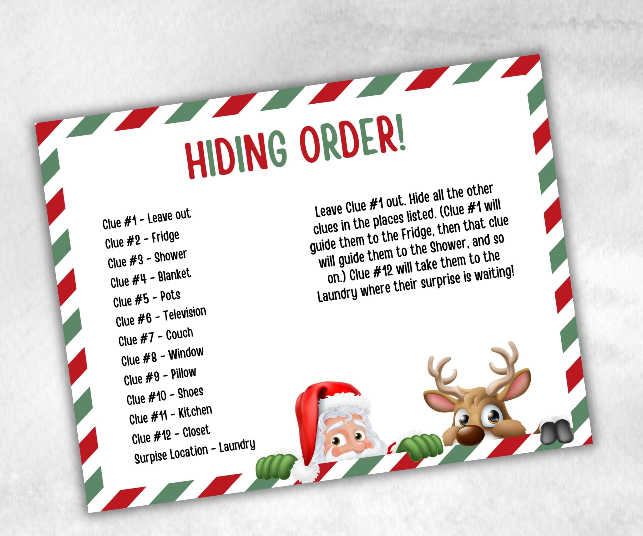 Christmas Indoor Treasure Hunt, Kids Treasure Scavenger Clues, Xmas Printable Activity, Christian Holiday Game, Holiday Kids Game fun ideas-Christmas -TheHustlingCatLady-Party Games